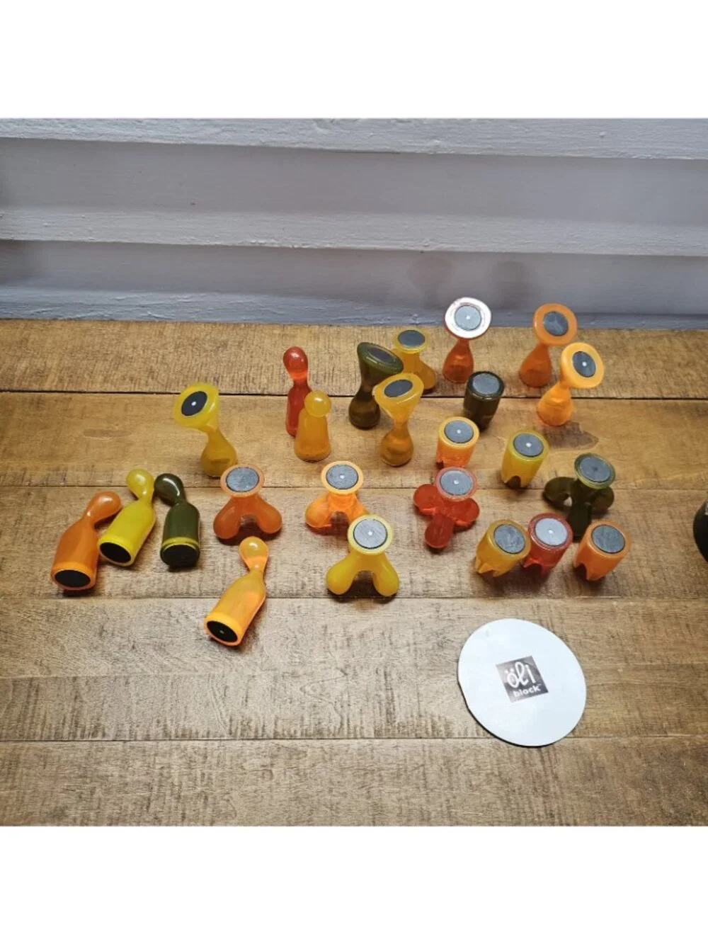OLIBLOCK architectural building blocks 2001 -24 PC Set Clear Tube Orange